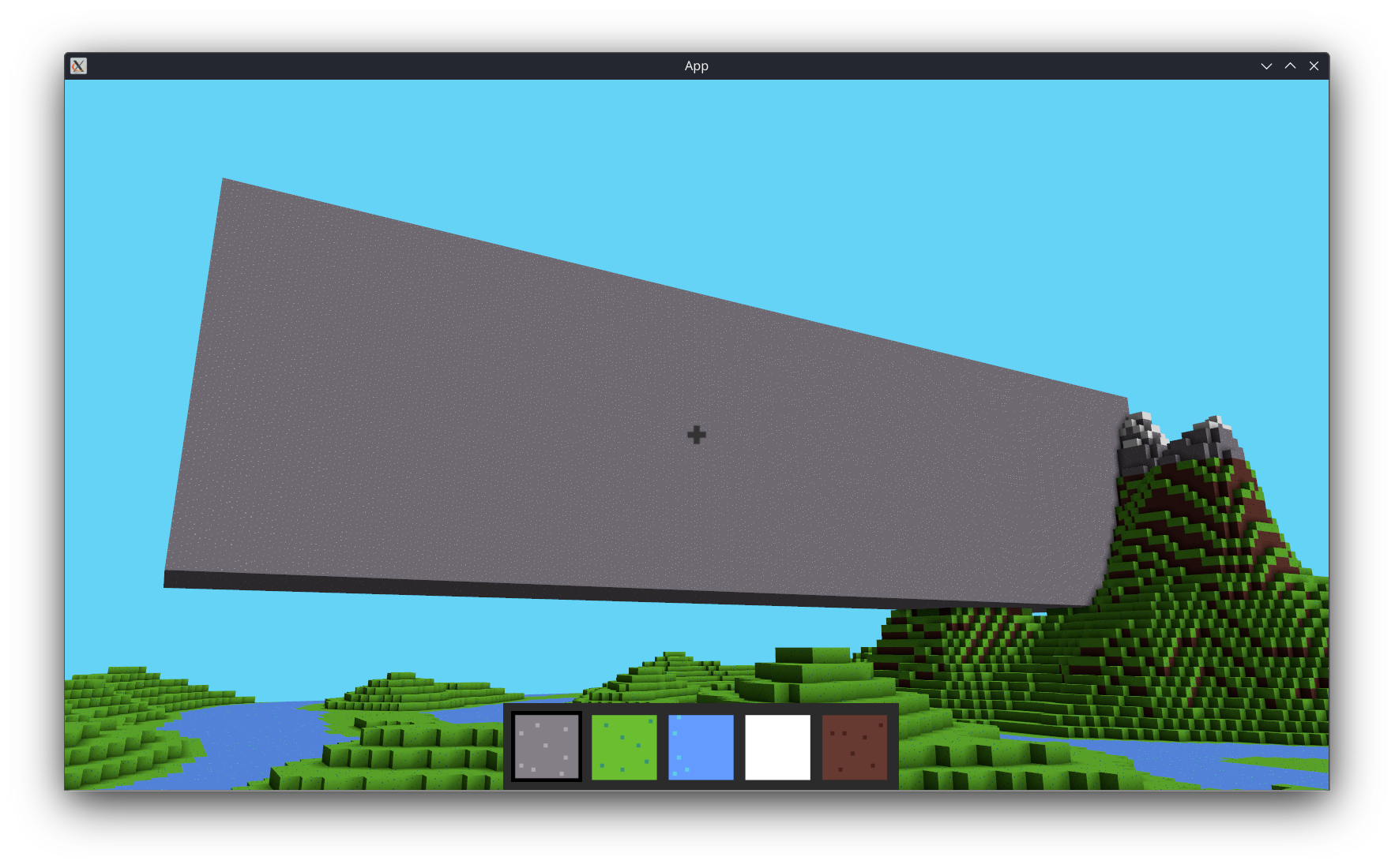 A far-off view of the mysterious stone monolith, emphasizing its massive size in contrast to the landscape around it. It seems to somewhat overlap with the mountain next to it.