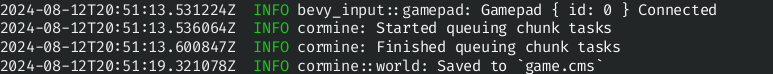 Console output showing the aforementioned string being printed.